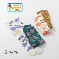 HAVE A GRATEFUL DAY Socks^/ Crew Socks Flower