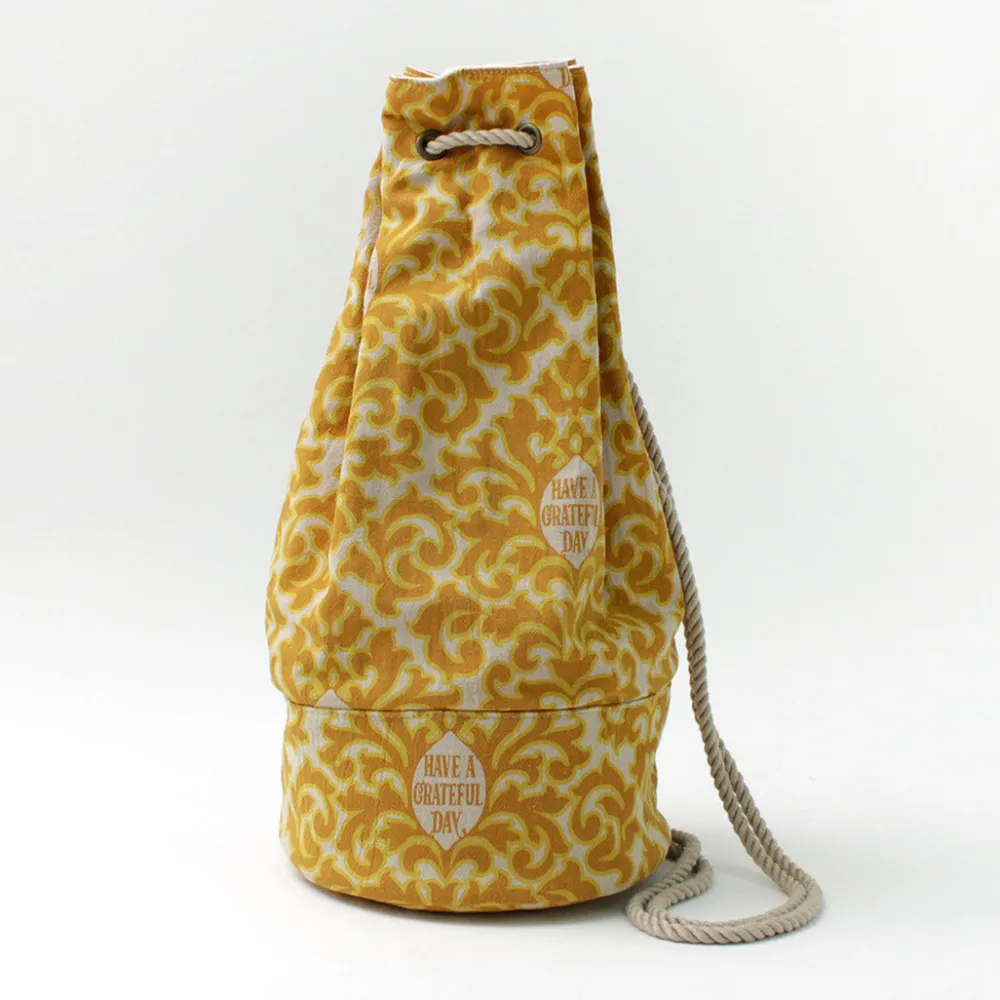 HAVE A GRATEFUL DAY Shoulder Bags^/ Retro damask fabric shoulder bag