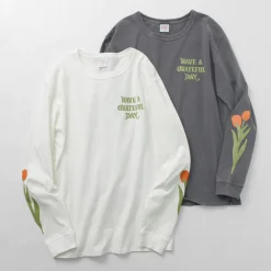 HAVE A GRATEFUL DAY T-Shirts^/ Tulip & Logo Long Sleeve T-shirt