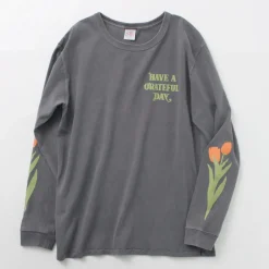 HAVE A GRATEFUL DAY T-Shirts^/ Tulip & Logo Long Sleeve T-shirt