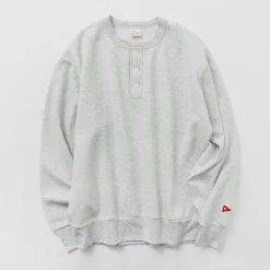 HEALTHKNIT Sweatshirts^/ Classic Sweatshirt Henley Neck Long Sleeve