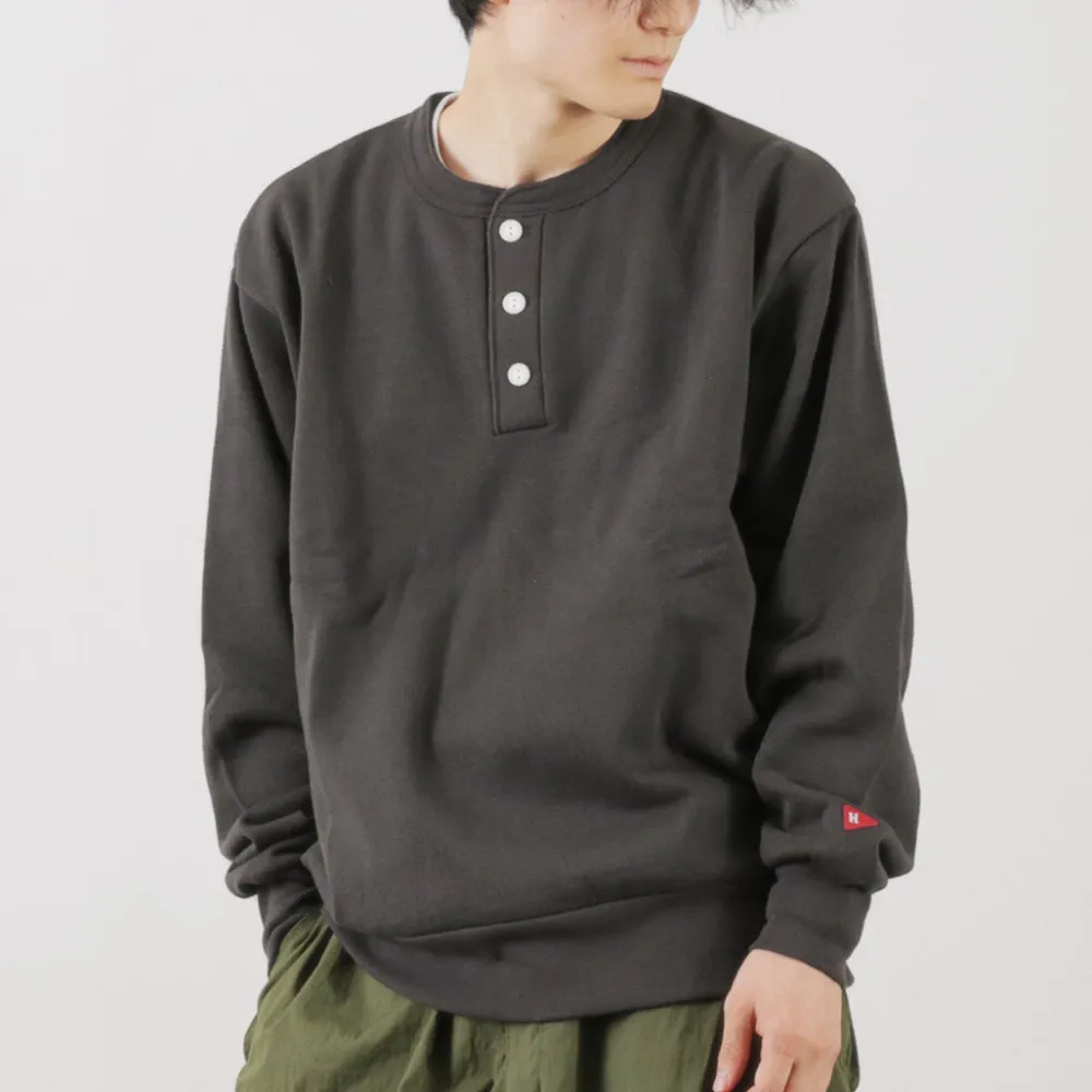 HEALTHKNIT Sweatshirts^/ Classic Sweatshirt Henley Neck Long Sleeve