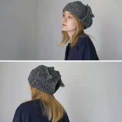 HICOSAKA Hats^/ Knit Flight Cap