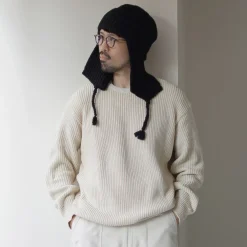 HICOSAKA Hats^/ Knit Flight Cap