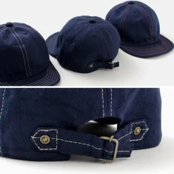 HIGHER Hats^/ Blue Selvage Denim Cinchback Cap