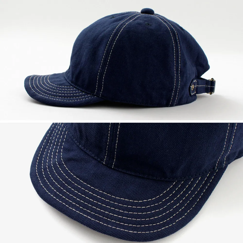 HIGHER Hats^/ Blue Selvage Denim Cinchback Cap