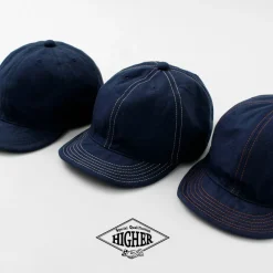 HIGHER Hats^/ Blue Selvage Denim Cinchback Cap