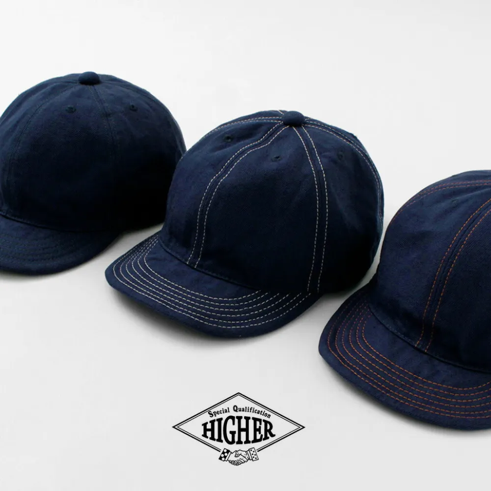 HIGHER Hats^/ Blue Selvage Denim Cinchback Cap