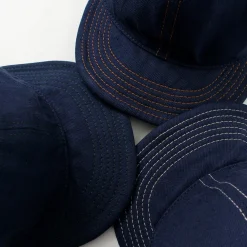 HIGHER Hats^/ Blue Selvage Denim Cinchback Cap
