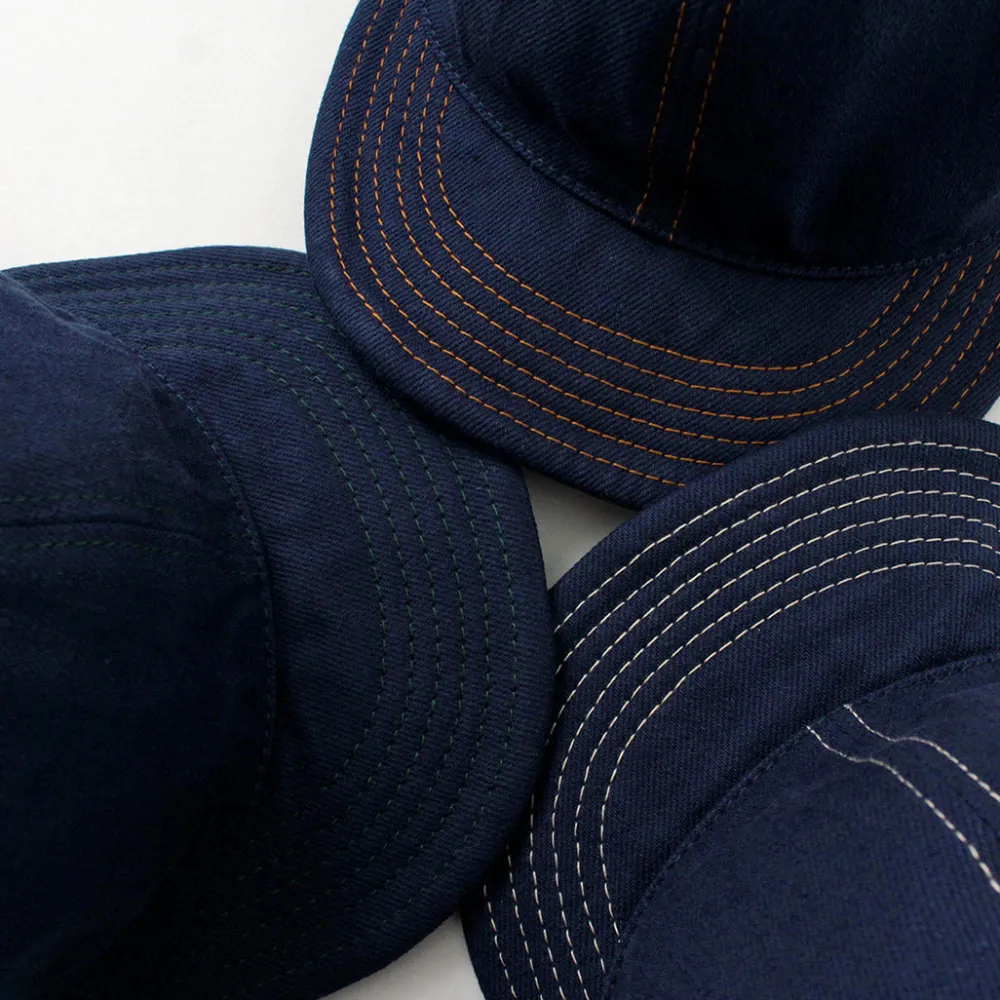 HIGHER Hats^/ Blue Selvage Denim Cinchback Cap