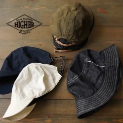 HIGHER Hats^/ F191 Selvedge Bucket Hat denim