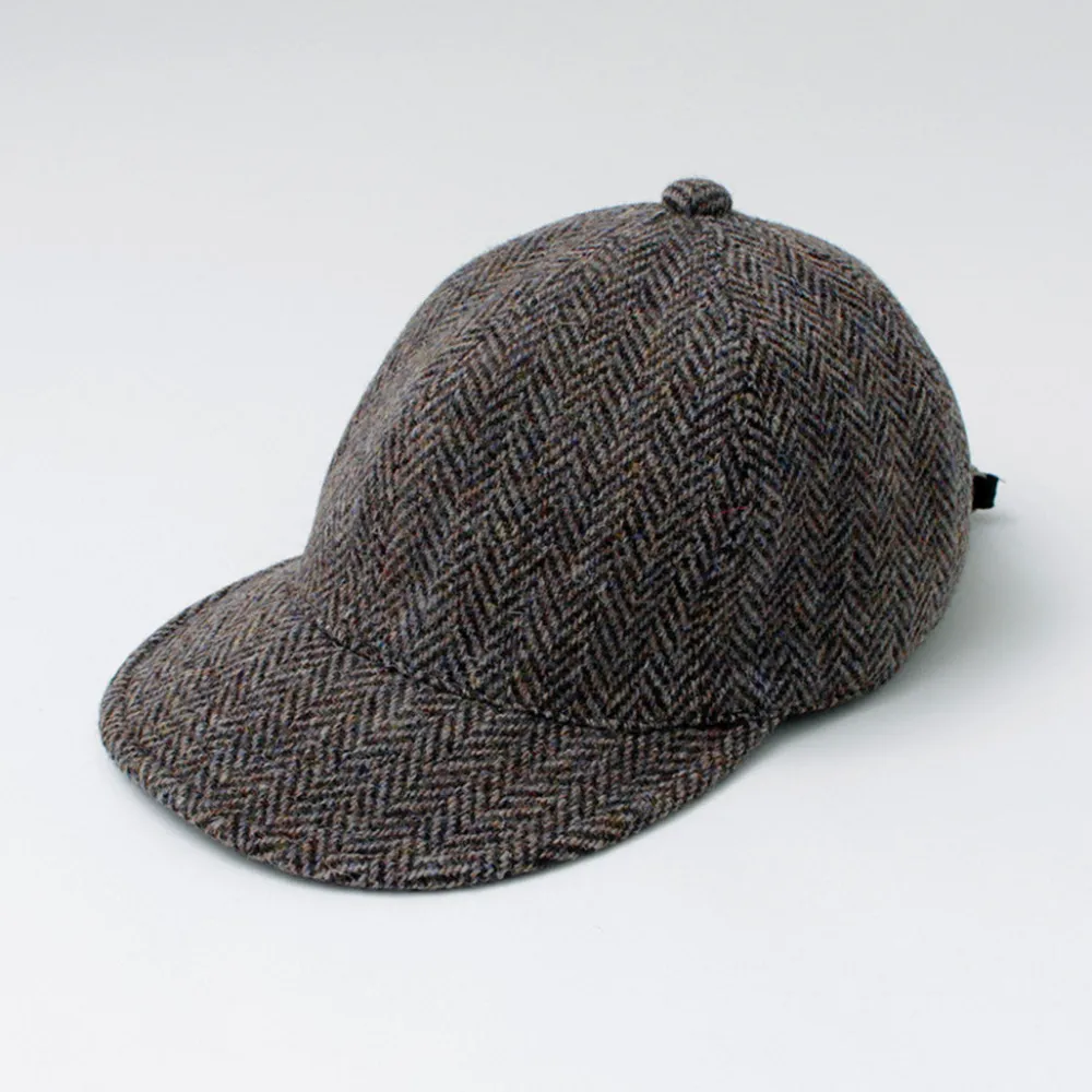 HIGHER Hats^/ Harris Tweed Herringbone Cap HT24035