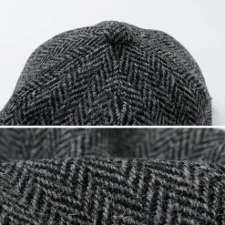 HIGHER Hats^/ Harris Tweed Herringbone Cap HT24035