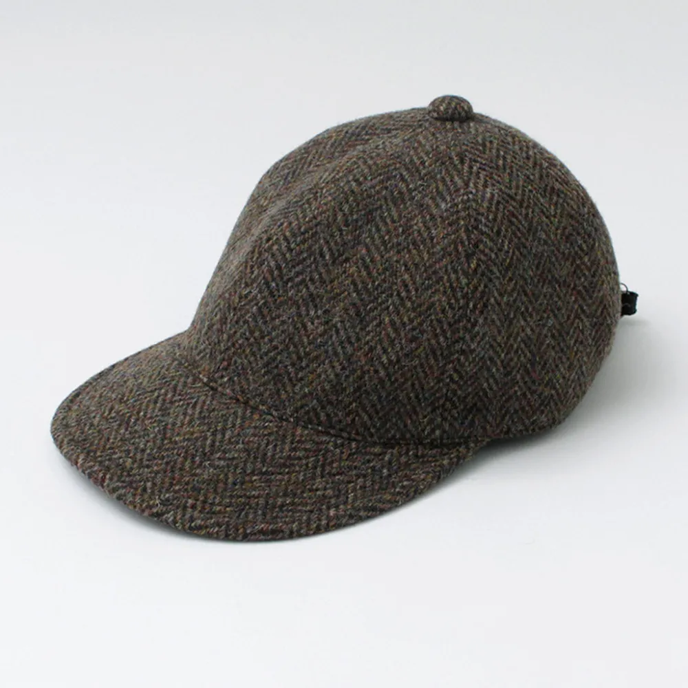 HIGHER Hats^/ Harris Tweed Herringbone Cap HT24035
