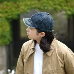 HIGHER Hats^/ Selvage denim cap used-wash