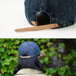 HIGHER Hats^/ Selvage denim cap with initials badge