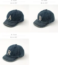 HIGHER Hats^/ Selvage denim cap with initials badge