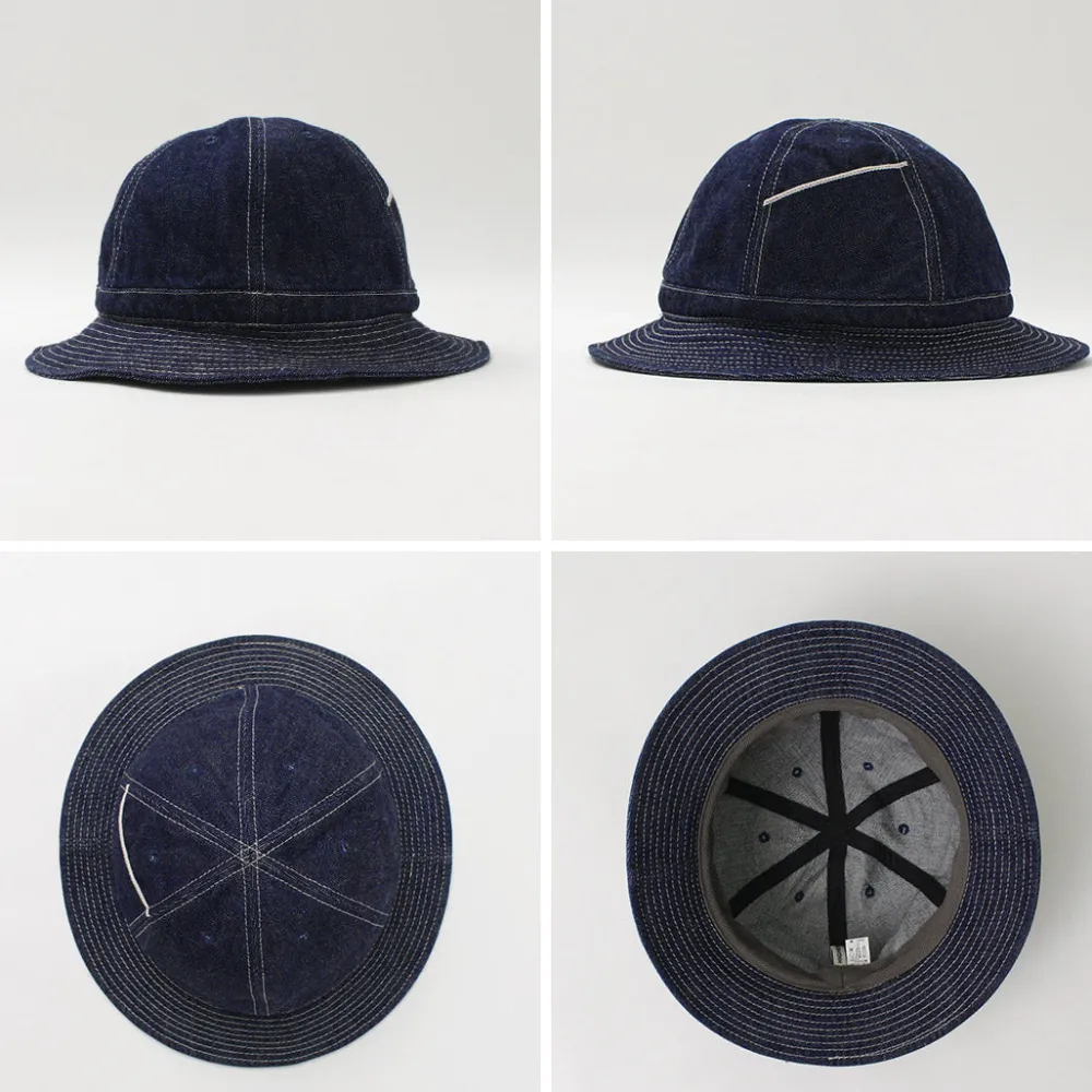 HIGHER Hats^/ Selvage Panel 6 Hat - Onewashed denim