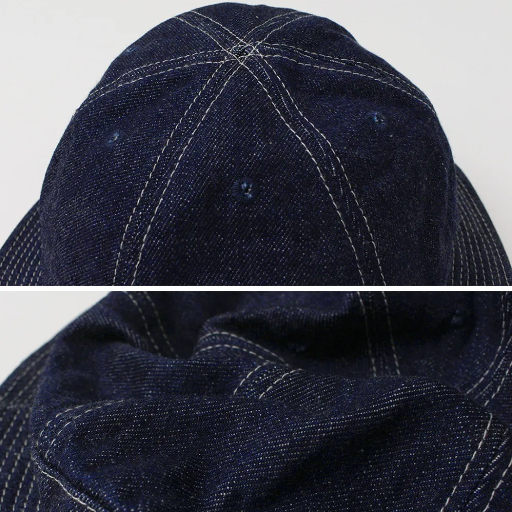 HIGHER Hats^/ Selvage Panel 6 Hat - Onewashed denim