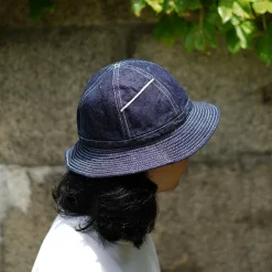HIGHER Hats^/ Selvage Panel 6 Hat - Onewashed denim