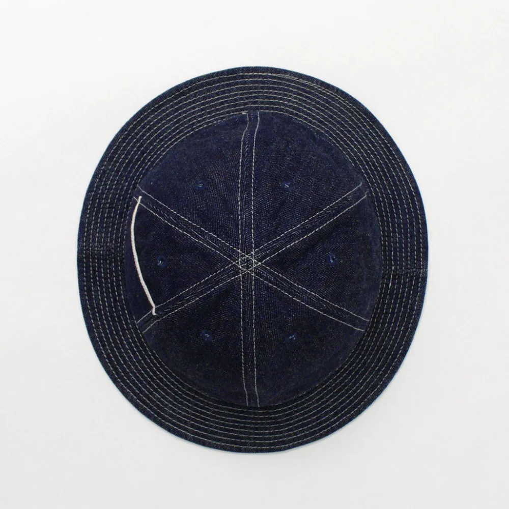 HIGHER Hats^/ Selvage Panel 6 Hat - Onewashed denim