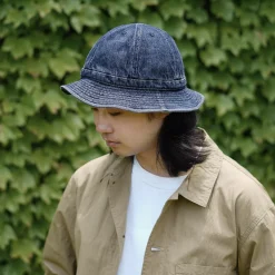 HIGHER Hats^/ Selvage Denim Panel 6 Hat - Used finish used-wash