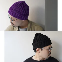 HIGHLAND 2000 Hats^/ Bob Cap Tuck Stitch (Alpaca x British Wool Mix)
