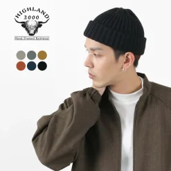 HIGHLAND 2000 Hats^/ British Wool 2x1 Rib Bobby Cap
