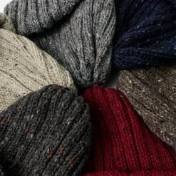 HIGHLAND 2000 Hats^/ BW nep wool 2ÁE bobby cap (double turn-up)