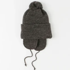 HIGHLAND 2000 Hats^/ 3G Solid Bobcap Double Ear Cover and Pom Pom and Chin Rope (20cm)