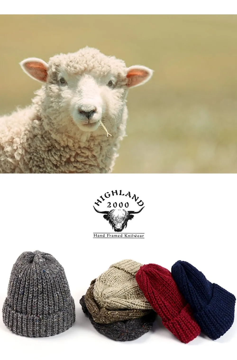 HIGHLAND 2000 Hats^/ Short Wool Knits Cap
