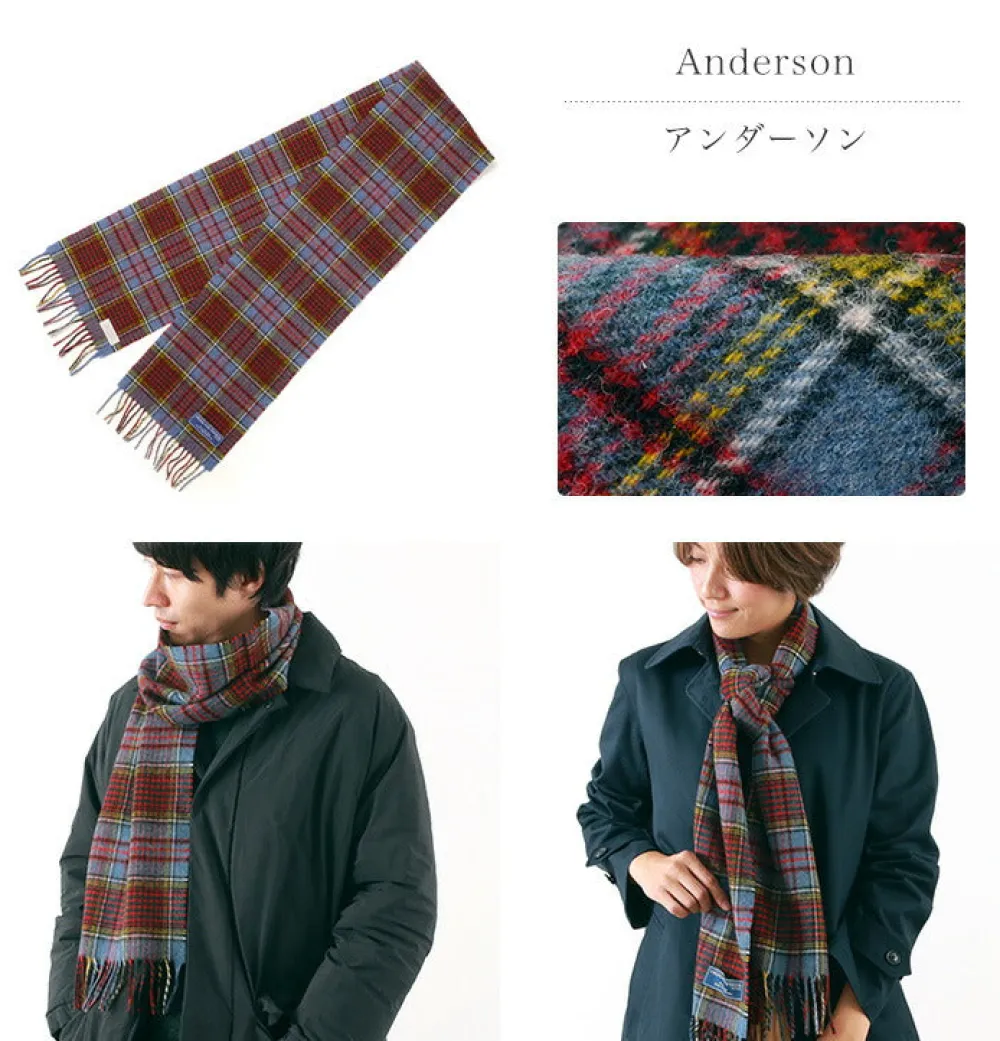 HIGHLAND TWEEDS Scarfs^/ Lamb Wool Check Scarf