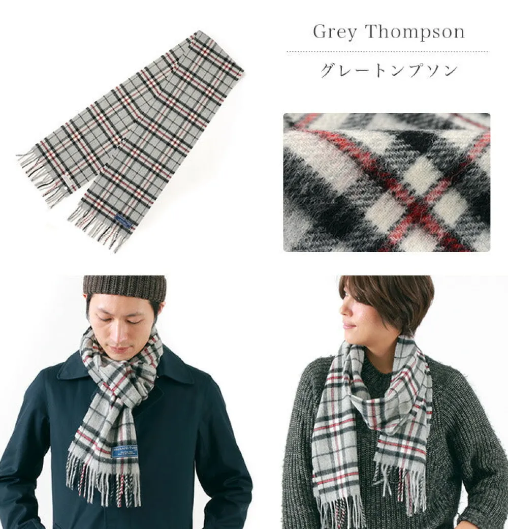 HIGHLAND TWEEDS Scarfs^/ Lamb Wool Check Scarf