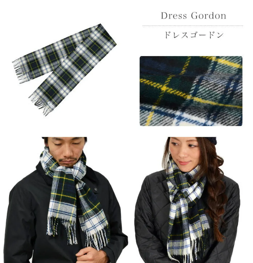 HIGHLAND TWEEDS Scarfs^/ Lamb Wool Check Scarf