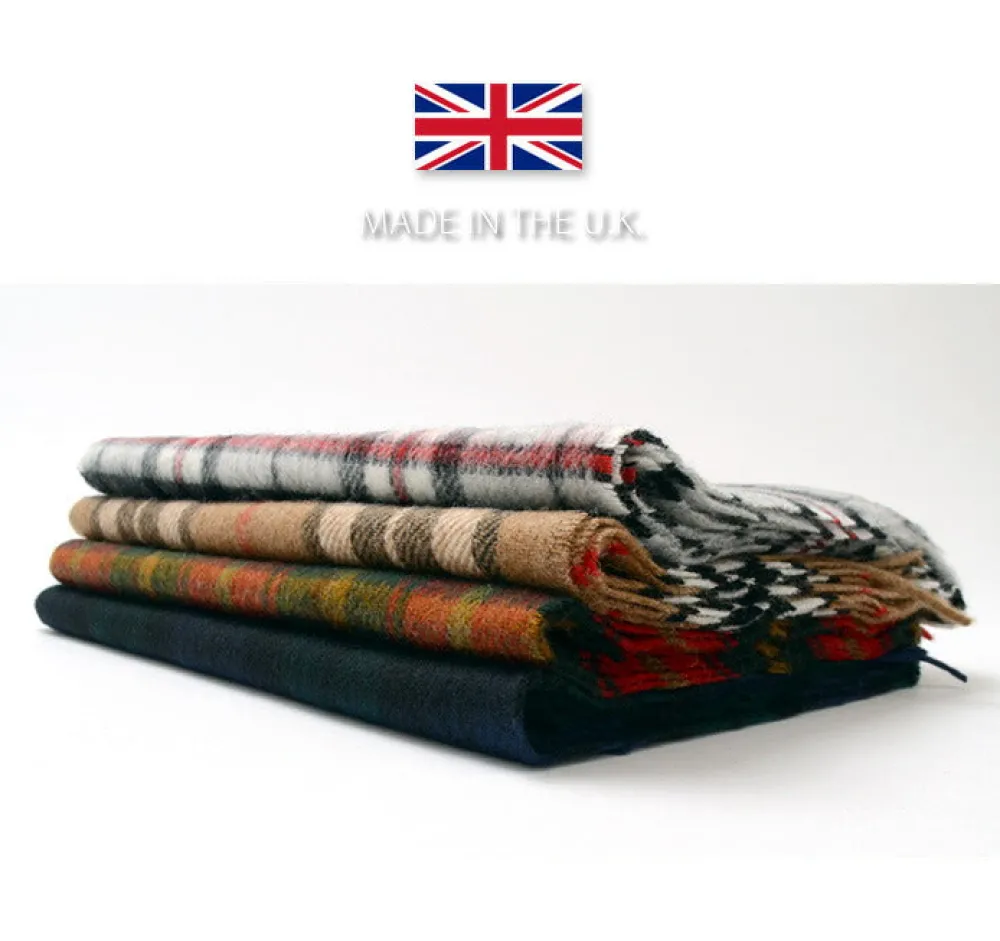 HIGHLAND TWEEDS Scarfs^/ Lamb Wool Check Scarf