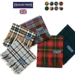 HIGHLAND TWEEDS Scarfs^/ Lamb Wool Check Scarf