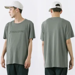 HOUDINI T-Shirts^/ Tree Tee Drawing logo /wood pulp T-shirt