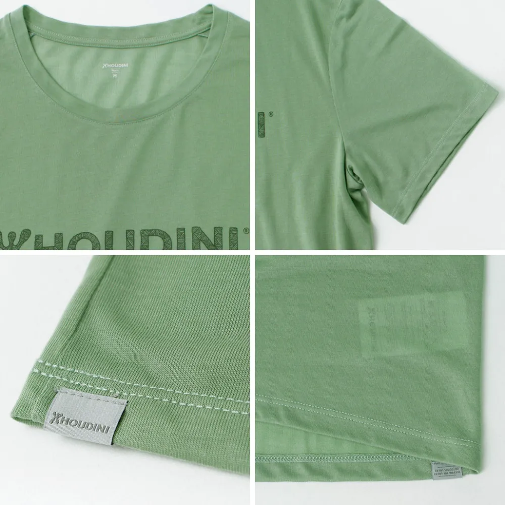 HOUDINI T-Shirts^/ Tree Tee Drawing logo /wood pulp T-shirt