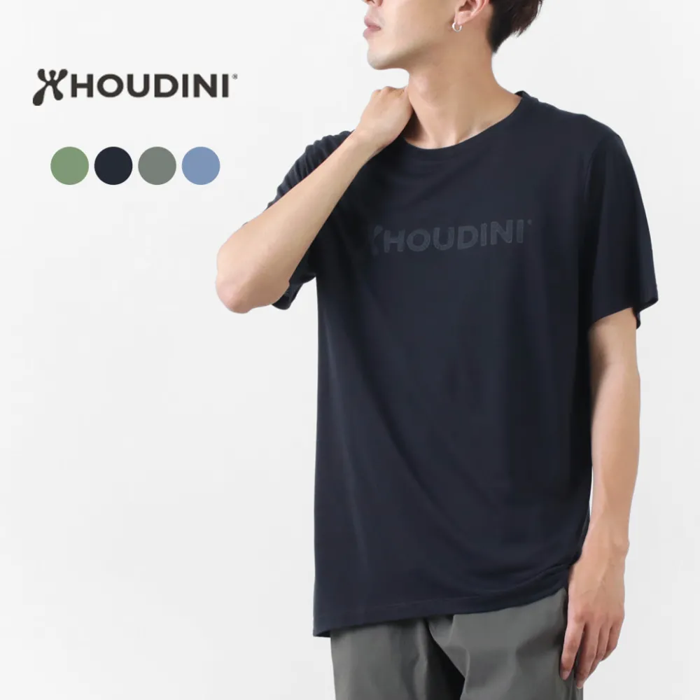 HOUDINI T-Shirts^/ Tree Tee Drawing logo /wood pulp T-shirt