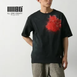 ILL ONE EIGHTY T-Shirts^/ Tie Dye Heart Pocket Short Sleeve T-Shirt black