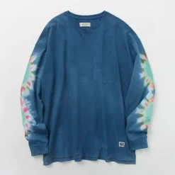 ILL ONE EIGHTY T-Shirts^/ Tie-Dye Long Sleeve T-Shirt navy