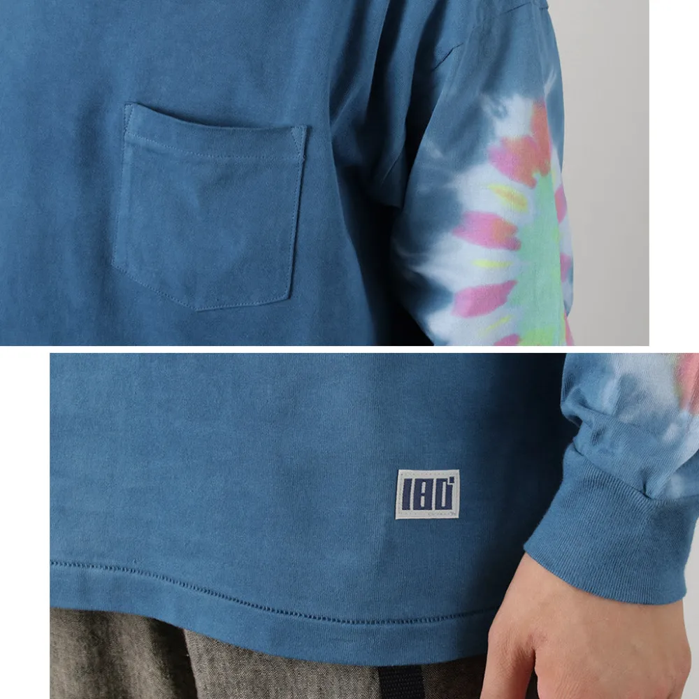 ILL ONE EIGHTY T-Shirts^/ Tie-Dye Long Sleeve T-Shirt navy