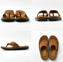ISLAND SLIPPER Sandals^/ Wide strap thong leather sandal