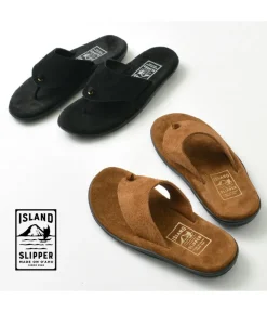 ISLAND SLIPPER Sandals^/ Wide strap thong leather sandal