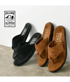 ISLAND SLIPPER Sandals^/ Wide strap thong leather sandal