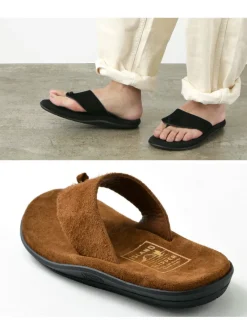 ISLAND SLIPPER Sandals^/ Wide strap thong leather sandal