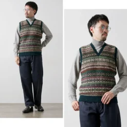 JAMIESONS Knits^/ Fair Isle V-neck Vest