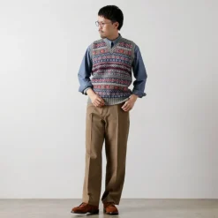 JAMIESONS Knits^/ Fair Isle V-neck Vest
