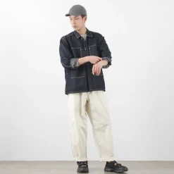 JAPAN BLUE JEANS Jackets^/ Cotton Linen Denim Faux Army Pullover Jacket indigo