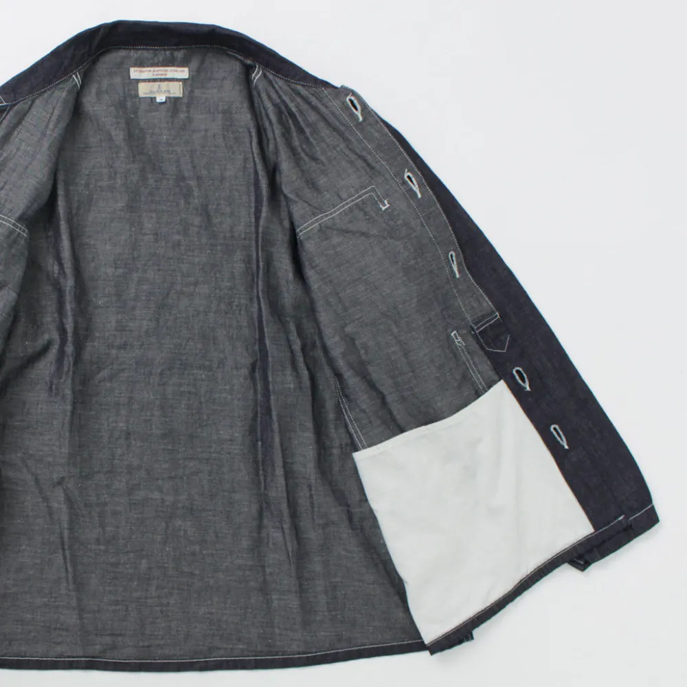 JAPAN BLUE JEANS Jackets^/ Cotton Linen Denim Faux Army Pullover Jacket indigo